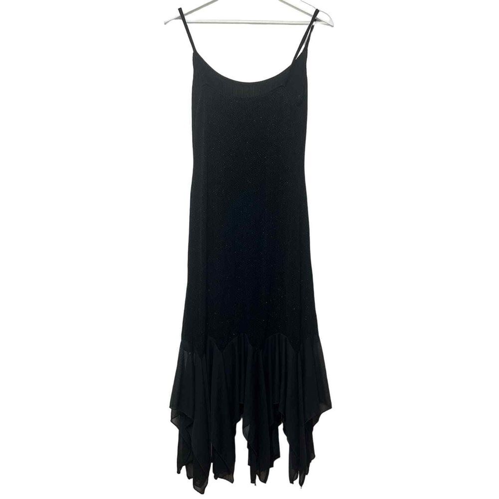 Vintage Y2K Jump Apparel Co‎ Made in USA Black Sparkle Formal Dress Size 3/4 - Picture 2 of 7